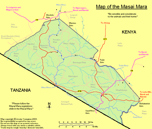 Map of the Masai Mara